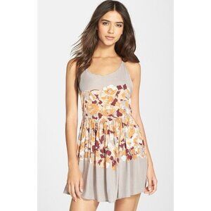 Free People Intimately Floral Slip Dress in Gray Romantic Dainty Boho Size Small